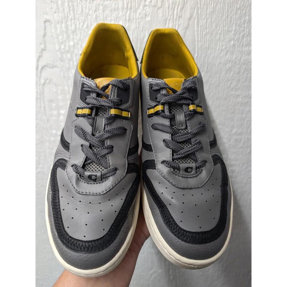 Coach Citysole Court Shoes Grey Lace Up Leather Sneakers Men's 10.5 EU 44 - Picture 5 of 9